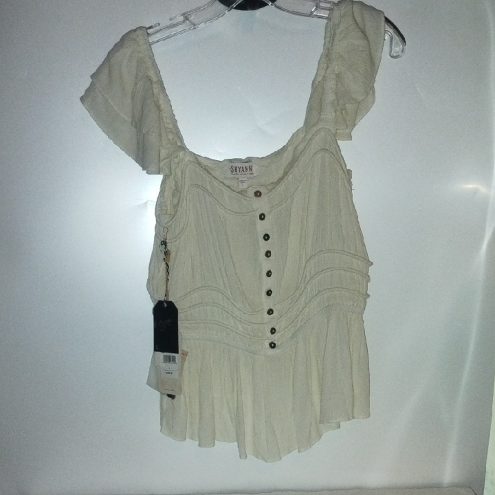 Cream Women's Top